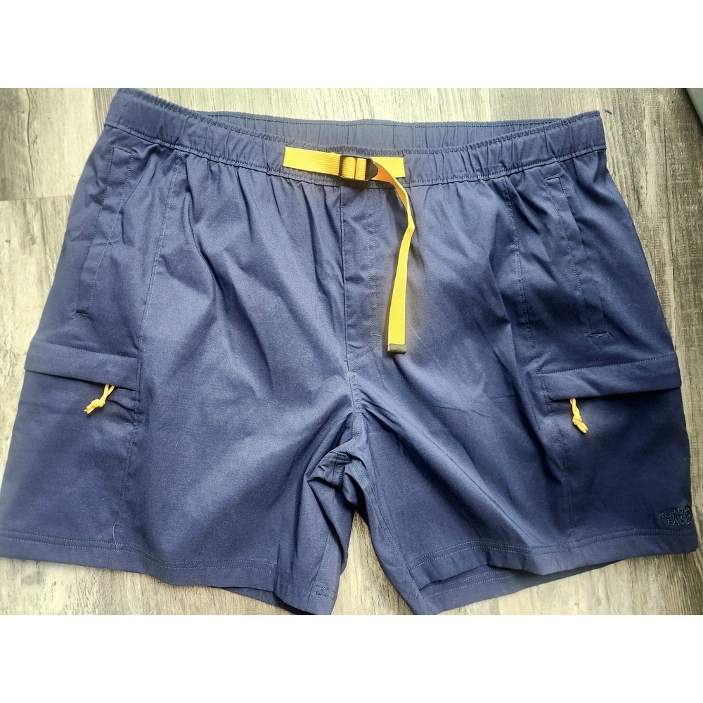 The North Face Class V Belted Shorts Mens Size XXL Navy Blue 7" Inseam NWT